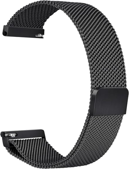 Milanese RVS Bandje - Geschikt voor Amazfit Active 2 Round / Active 2 Square / T-rex 3 Pro 44mm - Zwart