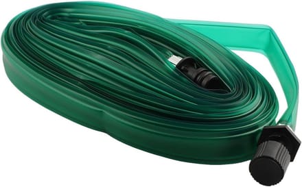 Platte soakerslang - Druppelslang PVC - Tuin bewateren - Waterbesparend ontwerp - 10 meter - Groen