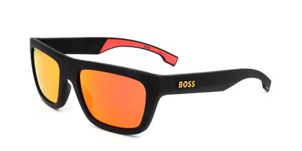 Hugo Boss BOSS 1450/S Matte black yellow 57/19/145 MAN Zonnebrillen
