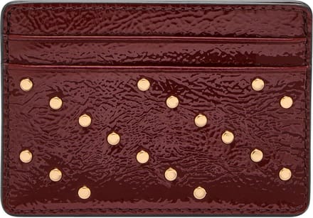 FOSSIL Kaarthouder Steven Card Case Red Mahogany Wijnrood