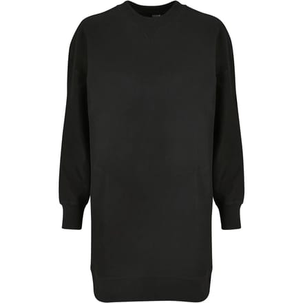Urban Classics - Oversized Rib Crewneck Korte jurk - L - Zwart