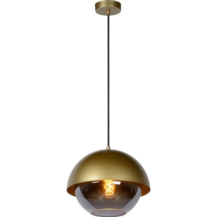 Lucide COOPER - Hanglamp - Ø 30 cm - 1xE27 - Mat Goud / Messing