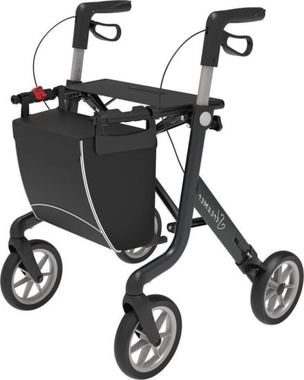 Rehasense Streamer Ultra Lichtgewicht rollator Large Zwart