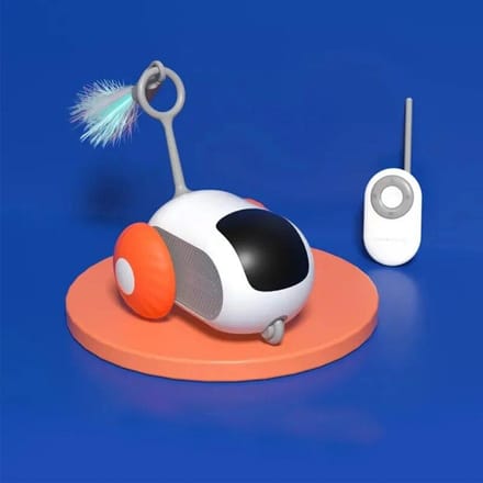 Jouet de voiture interactif pour chat, télécommande, jouet de chasse, voiture intelligente, jouet interactif pour chat, fournitures pour animaux de compagnie orange