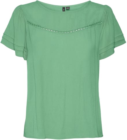 VERO MODA - VMMENNY SS LACE TOP WVN GA - Dames - Blouses