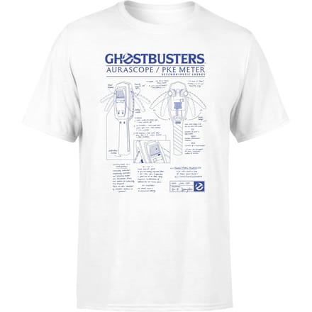 Ghostbusters PKE Schematic Unisex T-Shirt - White - XXL