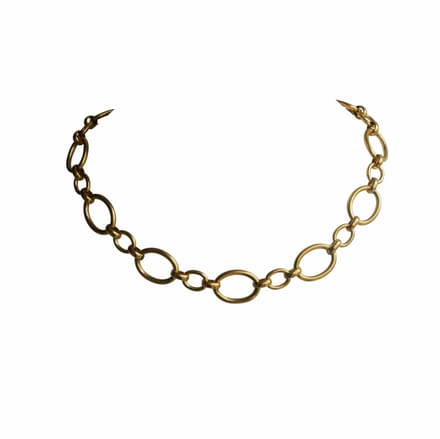 FlowJewels - statement ketting - stainless steel - goud