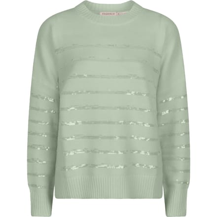 EsQualo Sweater Striped Sequins Jade Maat: M/L | Sweaters Outlet | Dames
