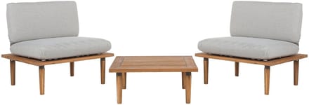 FRASCATI - Loungeset voor 2 - Lichtgrijs - Acaciahout