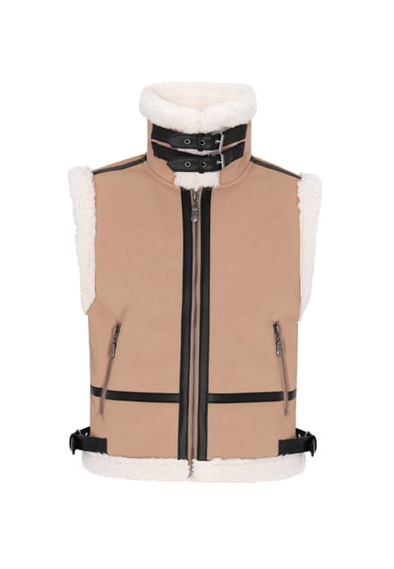Dreimaster Waistcoat Dames Kameel