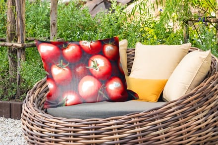 Buitenkussens - Groente - Rood - Tomaten - 60x40 cm - Weerbestendig