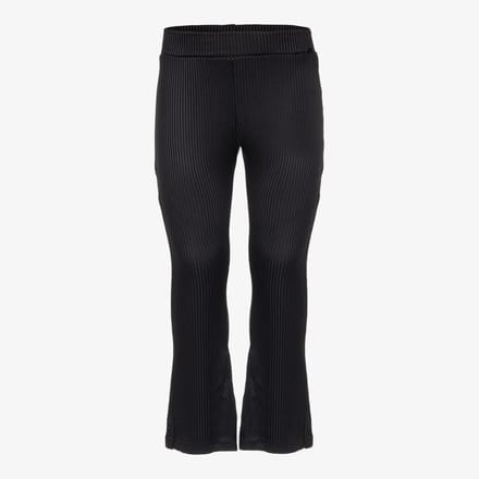 TwoDay meisjes flared ribbroek - Zwart - Maat 92