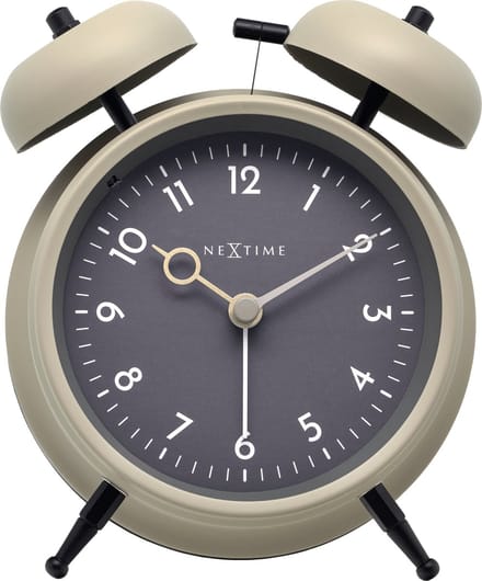 Tafelwekker 12 x 14 x 6cm-Stil-Licht-Metaal-NeXtime Golden Hour