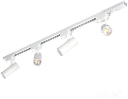 Kobi Nexttrack GO 1-fase railset 1 meter met 4x GU10 spots - wit | 4 x GU10