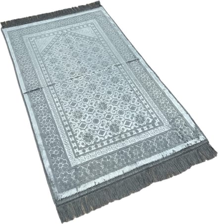 Luxe gebedskleed velvet Grijs