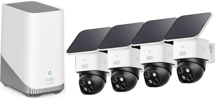 eufy Security SoloCam S340 - 360° buitencamera 4 PACK + Homebase 3 - Bundelvoordeel