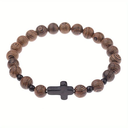 VANDAAG VERZONDEN - Armband - Kruis Hout - Christelijk - Jezus