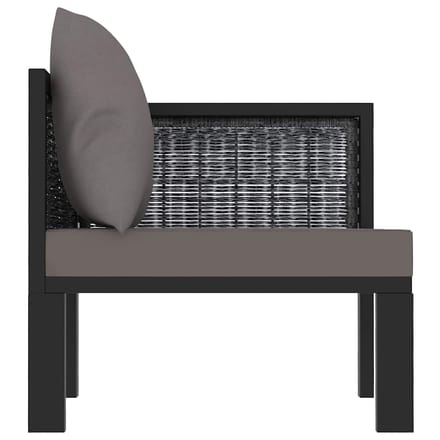 vidaXL - Hoekbank - sectioneel - met - linkerarmleuning - poly - rattan - antraciet