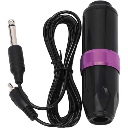 Machine à Tatouer Rotative à Aiguille Cartouche Interface RCA Course Réglable 5‑9V Machine à Tatouer Noir Violet black