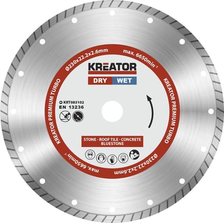 Kreator  KRT083102  Diamantschijven set – Ø230MM – universeel