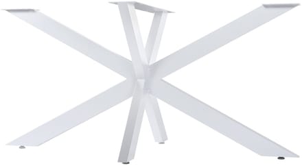CLP Hardwick Tafelpoten - metaal - doe-het-zelf - hoogte van 71 cm - Stervormig tafelframe - gepoedercoat - wit