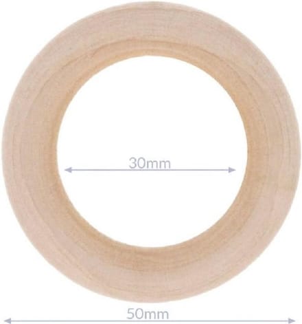 Houten ring 50mm