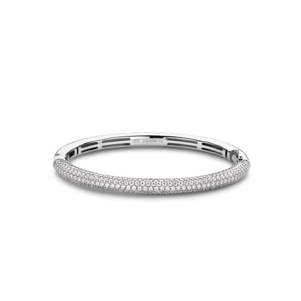 TI SENTO Dames Armband - 925 zilver - Zirconia wit - Maat M - 23010ZI