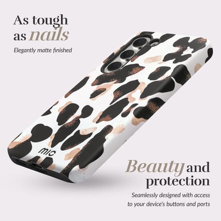 MIO by Mobilize Hoesje | Geschikt voor Samsung Galaxy S24 FE | Compatibel met MagSafe | Hard Shell Back Cover | Leopard