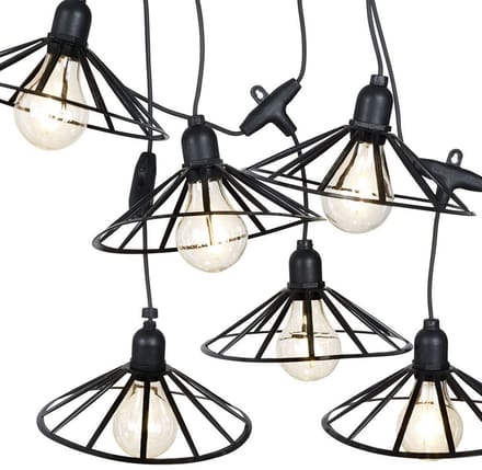Vilde - Buiten LED Tuingirlande - 6 Lampen - 5,5 m - Timerfunctie