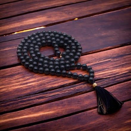 108 Bead Mala - Zwarte Agaat