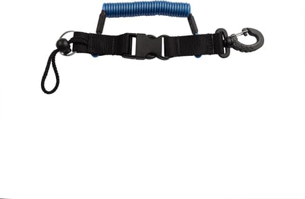 Procean spiraalkoord | 1.8 meter | met clip & splitring | blauw