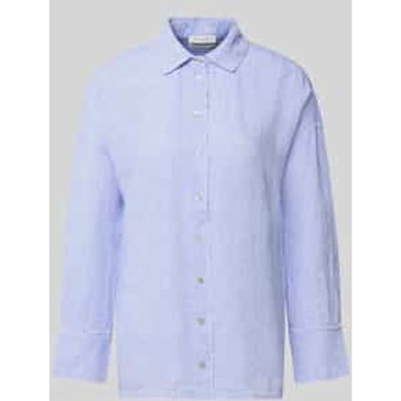 regular fit overhemdblouse van puur linnen