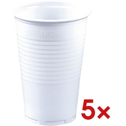 Beker IEZZY 200ml Ø70mm PP 100 stuks wit