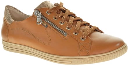 Mobils Mephisto Vetersneaker In Cognac Met Rits maat 35.5