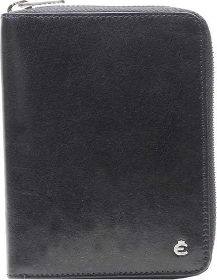 Esquire Portemonnee Toscana Zip Wallet Black Zwart