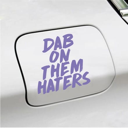 Bumpersticker - Dab On Them Haters - 10,9 X 10,7 - Paars