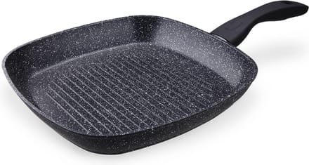 Grillpan Ø 28cm - Inductie - Anti-Aanbak - Alle Warmtebronnen - PTFE en PFAS vrij