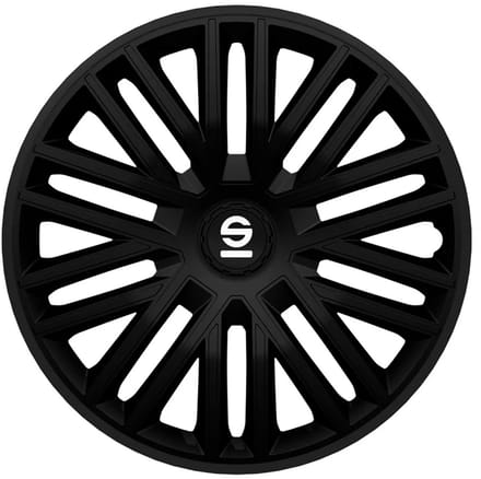 Sparco Wieldoppen Bergamo - 16-inch - Zwart - Set van 4 stuks