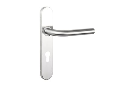 Lavuzo deurkruk Oristano RVS met afgerond schild PC72 | Per set | Deurklink met schild