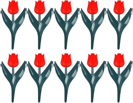 Tuinrand Set - Bloemranden Gazon - Tuin Decoratie - Bloemvormig Ontwerp - 10 Delig - Rood