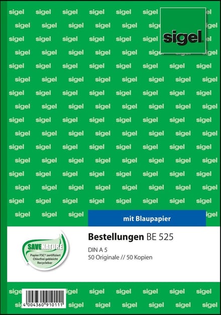 BE525 - 100 sheets - A5 - Blue - White