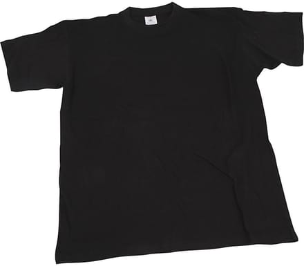 T-shirts, B: 48 cm, afm small, ronde hals, 145 gr, zwart, 1 stuk