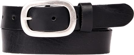 Petrol Industries Riem Dames - Broekriem - Verstelbaar - Leer - Zwart - 85 cm - S