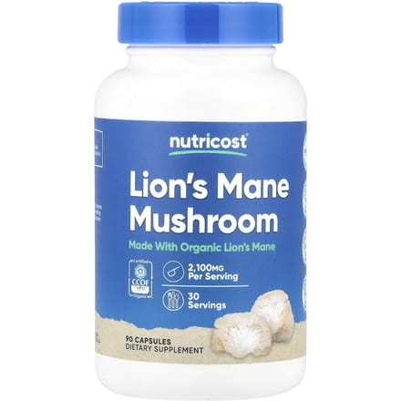 Nutricost, Helicopteric manenpaddenstoel, 2.100 mg, 90 capsules (700 mg per capsule)