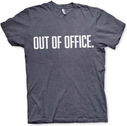 Heren Fun Tshirt -S- OUT OF OFFICE Blauw