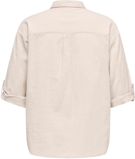 ONLY CARMAKOMA - CARTIZANA COTTON L/S SHIRT WVN NOOS - Dames - Blouses