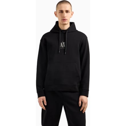 Armani Exchange Heren Geborduurd A|X Centraal Logo Pullover Hoodie