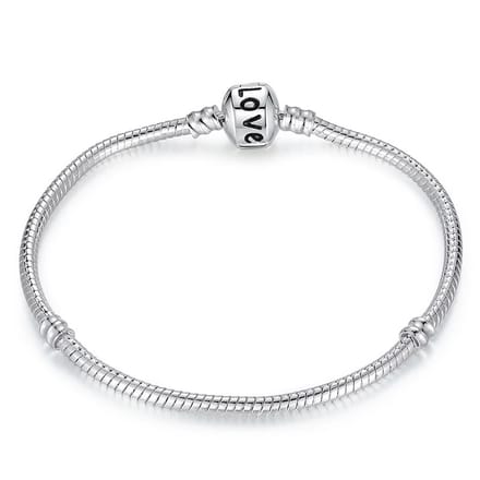 EmmyRovi – Bedelarmband Zilverkleur – Basis Armband – 21 cm (Grote maat)