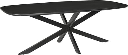 Goossens Nilo Eettafel - Hout - 230 x 76 x 105 cm - Rechthoek - zwart