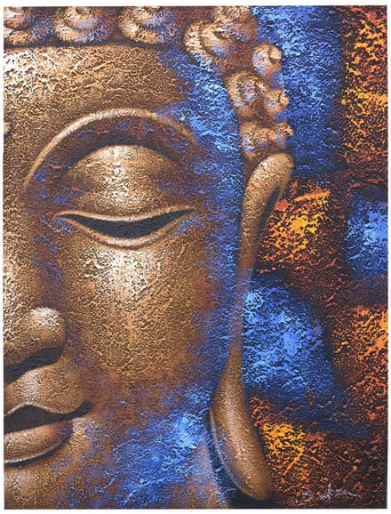 Boeddha schilderij - Copperface